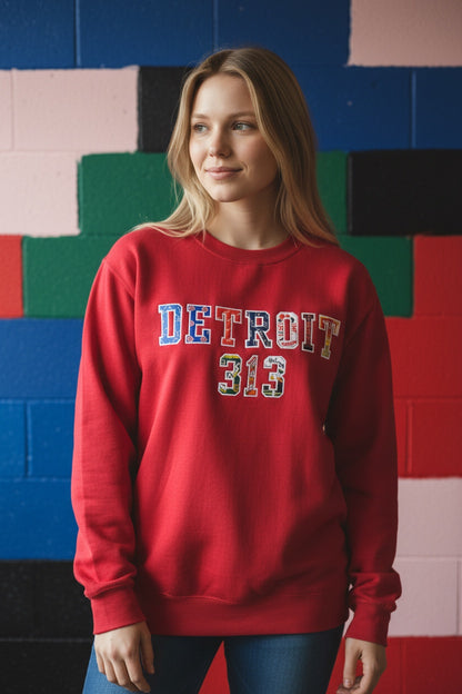 Detroit Heritage "313" Crewneck