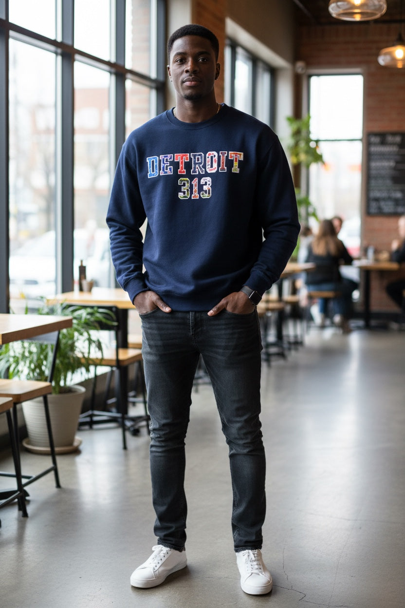 Detroit Heritage "313" Crewneck