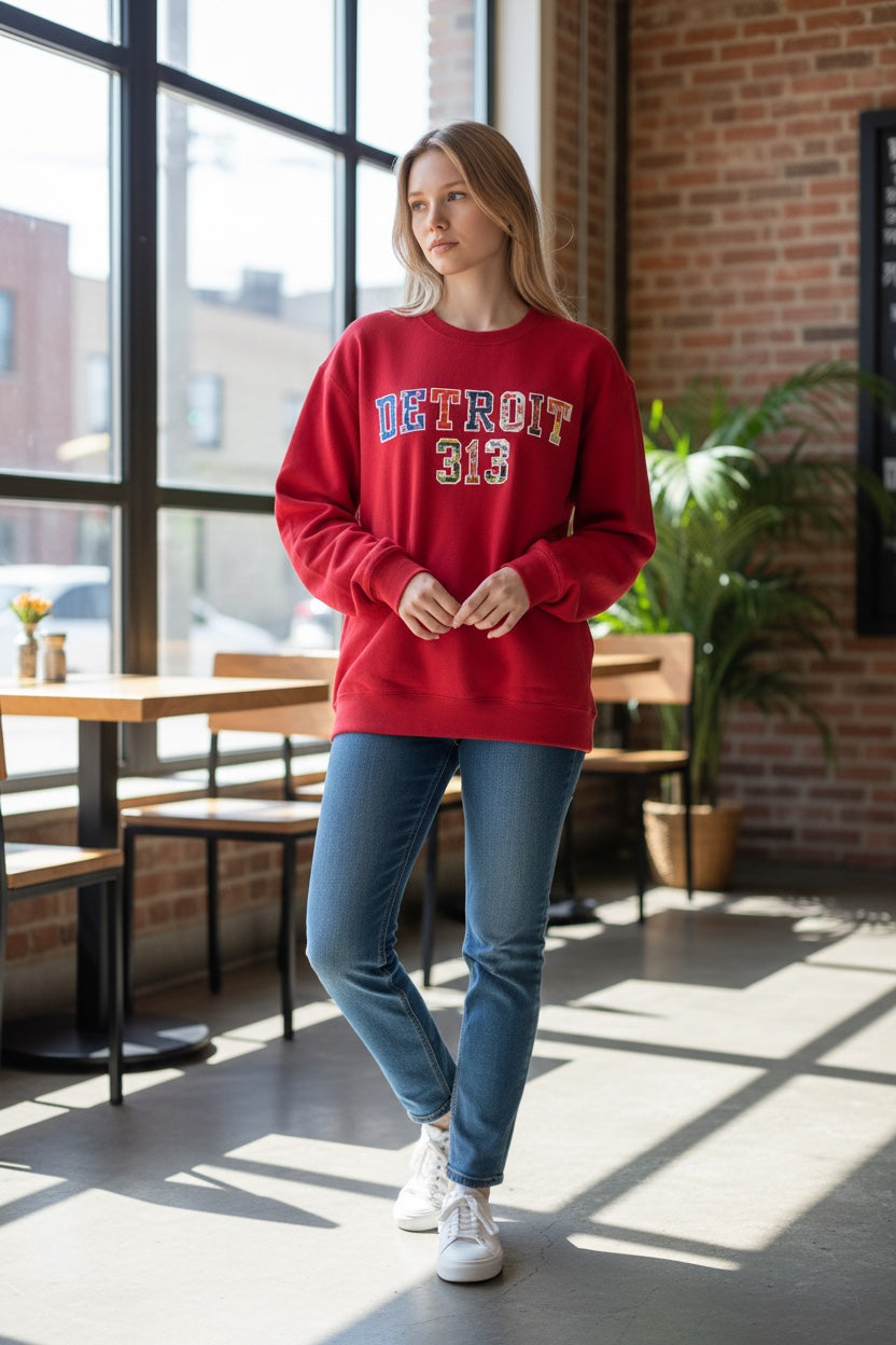 Detroit Heritage "313" Crewneck